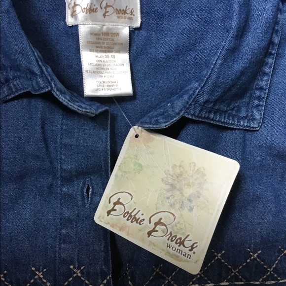 Jean button down blouse - Picture 2 of 2